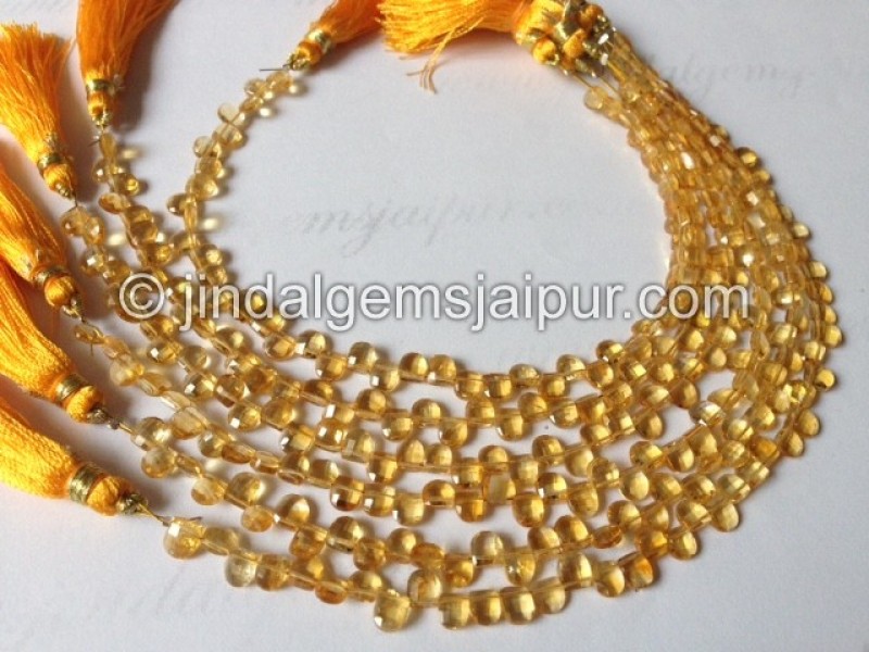 Citrine Faceted U Beads